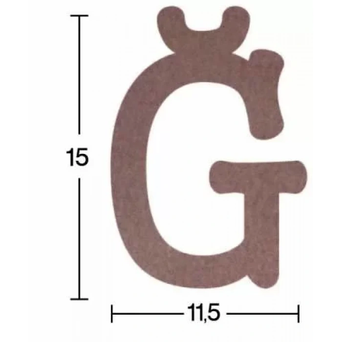 Hobi-art H 09 Ayakta Durabilen Ahşap Ğ Harfi (18 Mm Kalınlık)
