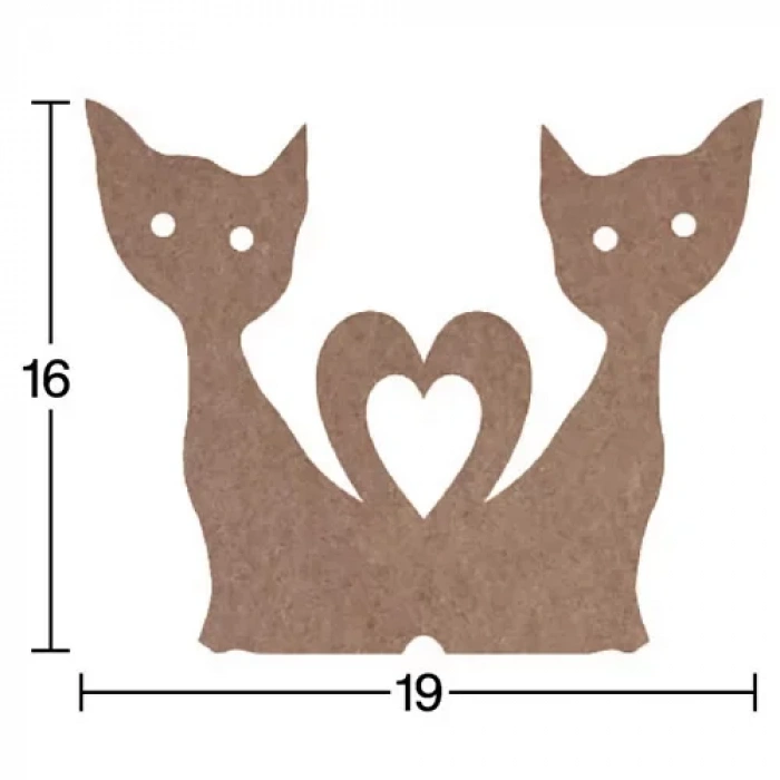 Hobi-Art H 102 Ayakta Durabilen Ahşap Kedi (18 mm Kalınlık)