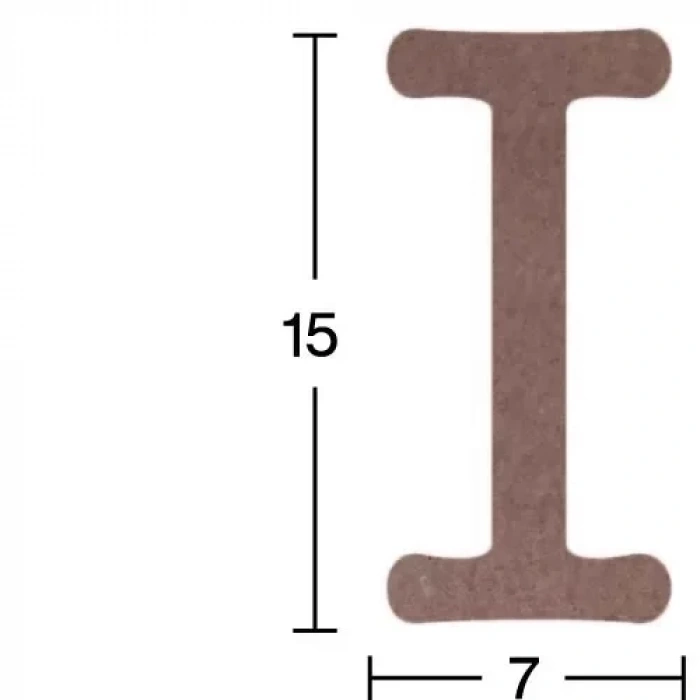 Hobi-art H 11 Ayakta Durabilen Ahşap I Harfi (18 Mm Kalınlık)