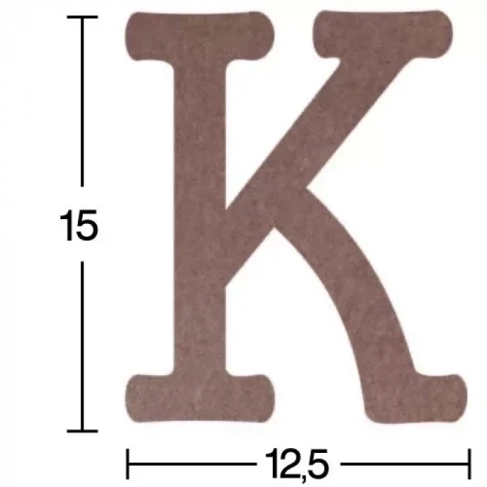 Hobi-art H 14 Ayakta Durabilen Ahşap K Harfi (18 Mm Kalınlık)