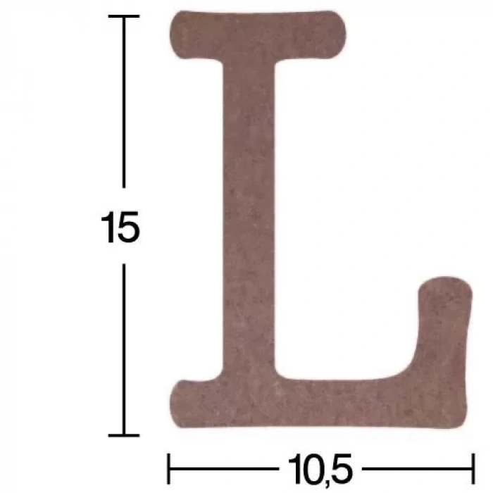 Hobi-art H 15 Ayakta Durabilen Ahşap L Harfi (18 Mm Kalınlık)