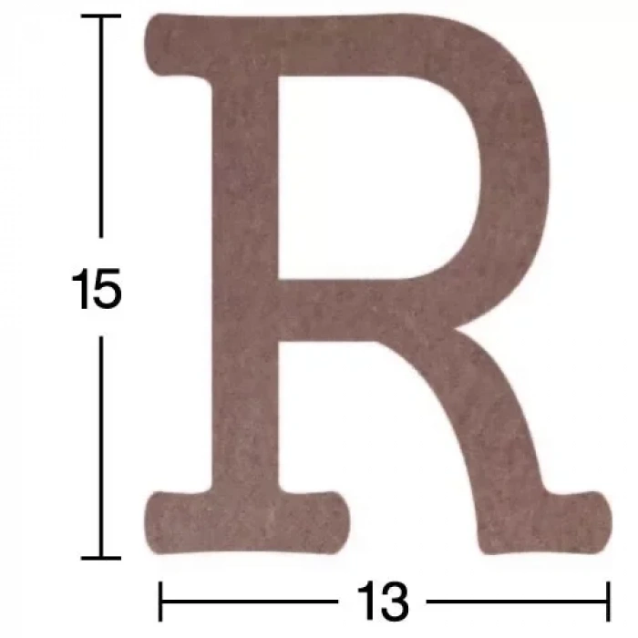 Hobi-art H 21 Ayakta Durabilen Ahşap R Harfi (18 Mm Kalınlık)