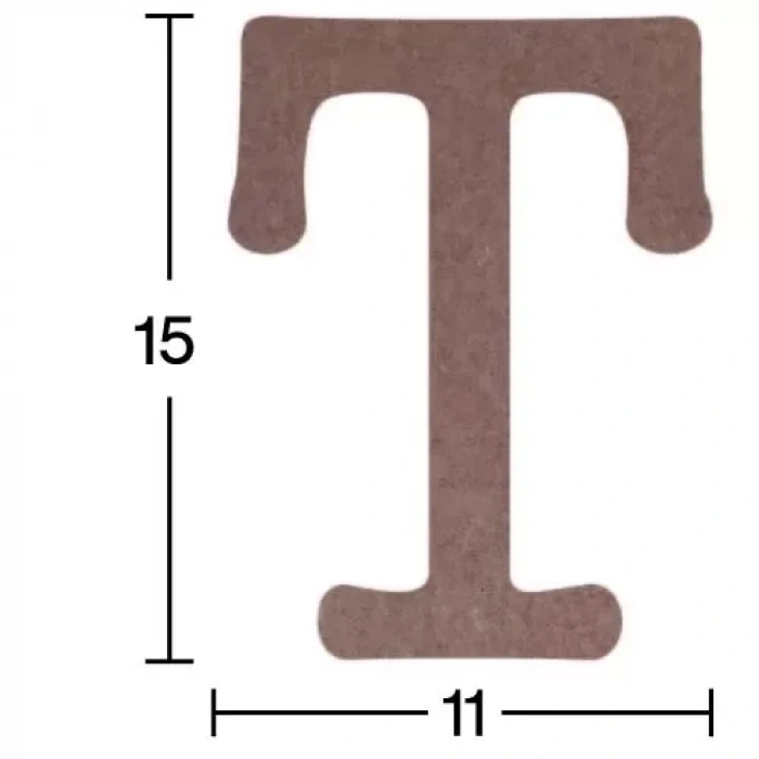 Hobi-art H 24 Ayakta Durabilen Ahşap T Harfi (18 Mm Kalınlık)