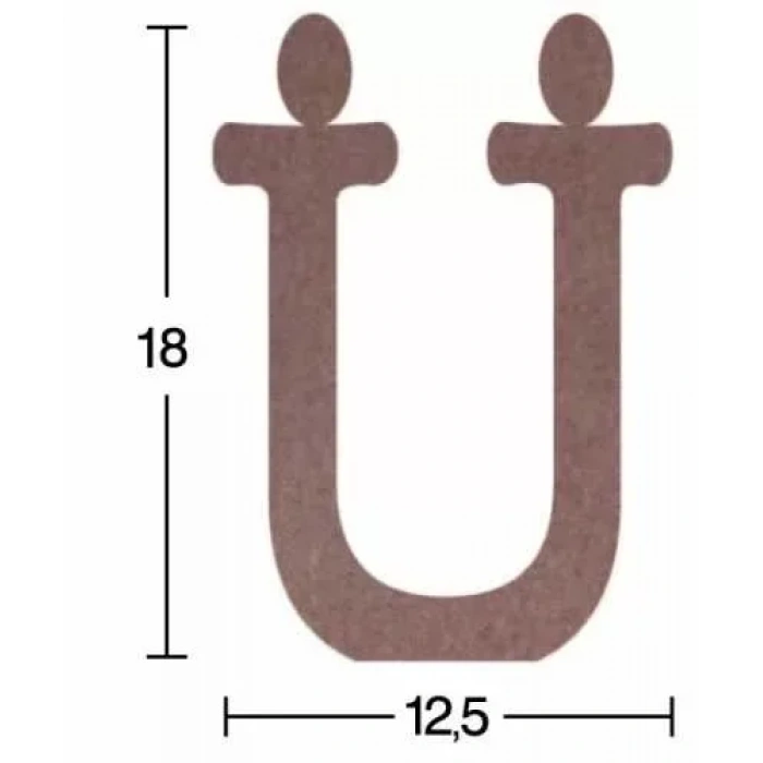 Hobi-art H 26 Ayakta Durabilen Ahşap Ü Harfi (18 Mm Kalınlık)