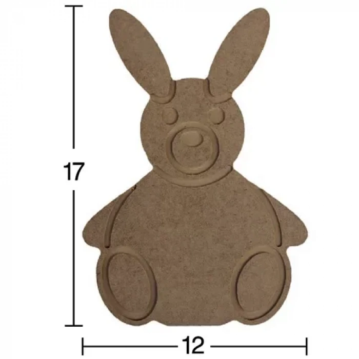 Hobi-art H 63 Ayakta Durabilen Ahşap Tavşan (18 Mm Kalınlık)
