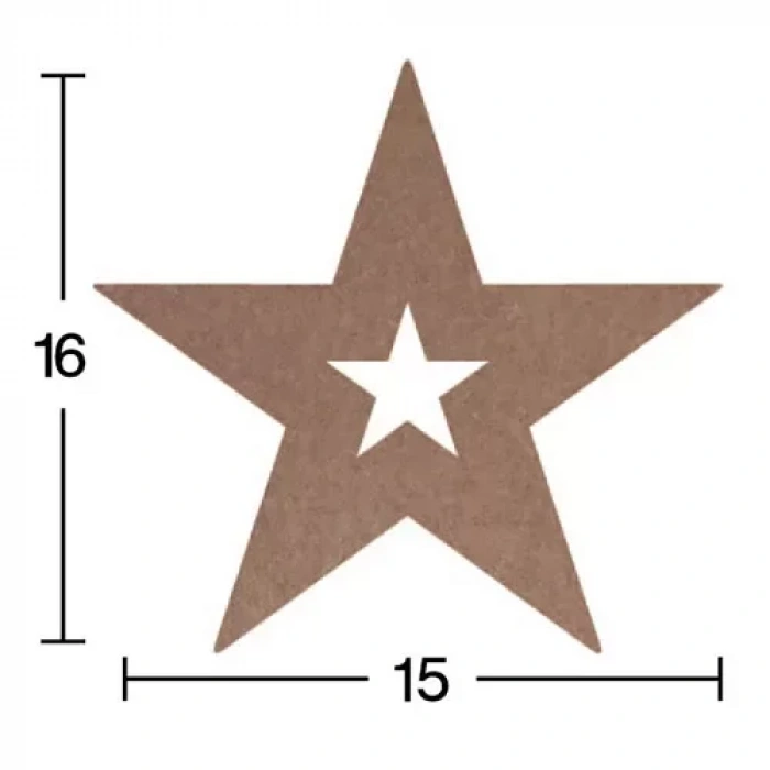 Hobi-art H 82 Ayakta Durabilen Ahşap Yıldız (18 Mm Kalınlık)