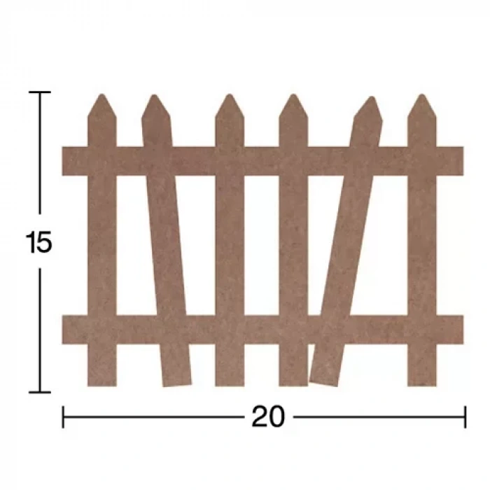 Hobi-Art H 87 Ayakta Durabilen Ahşap Bahçe Çiti (18 mm Kalınlık)