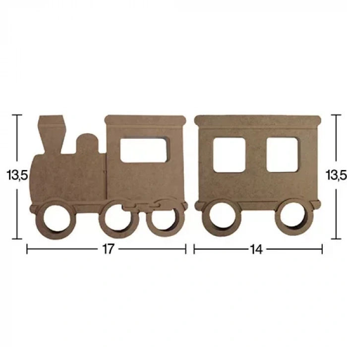 Hobi-art H 89 Ayakta Durabilen Ahşap Vagon (18 Mm Kalınlık)