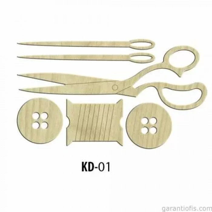 Hobi-art Kd 01 Terzi Seti Dekoratif Mini Ahşap Obje