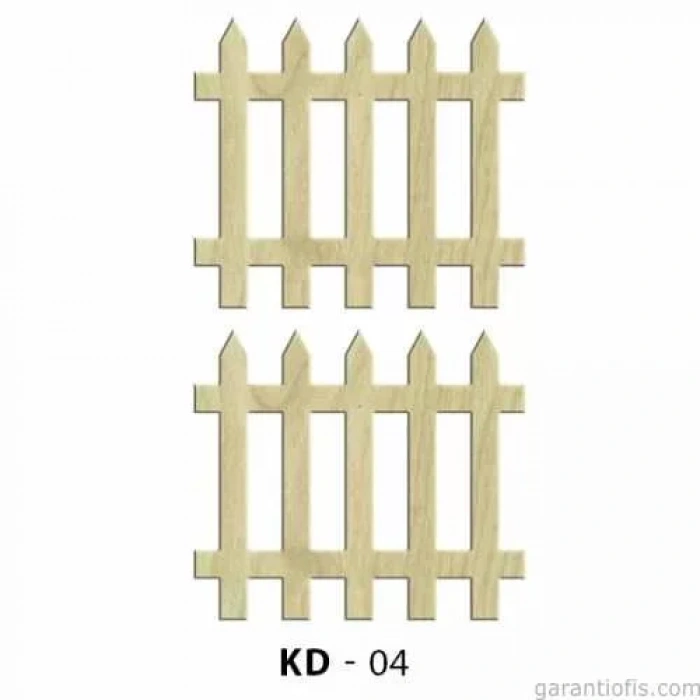 Hobi-Art KD 04 Bahçe Çiti Dekoratif Mini Ahşap Obje