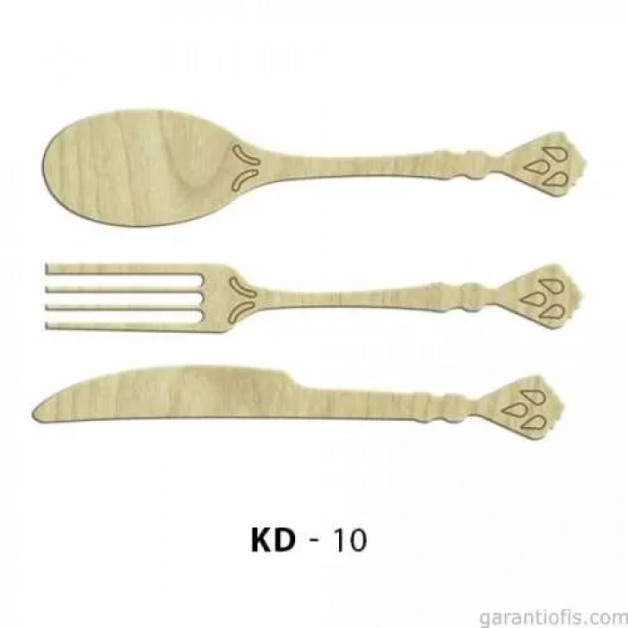 Hobi-Art KD 10 - Çatal Kaşık Bıçak Dekoratif Mini Ahşap Obje