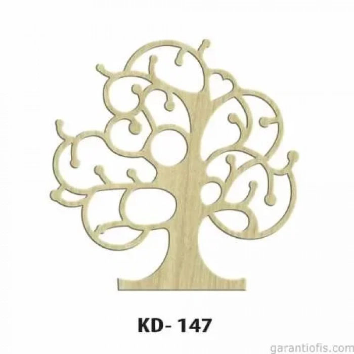 Hobi-art Kd 147 - Ağaç Figürlü Dekoratif Mini Ahşap Obje