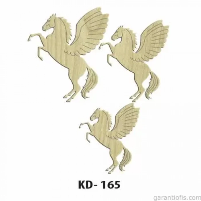 Hobi-art Kd 165 - At Şeklinde Dekoratif Mini Ahşap Süs Obje