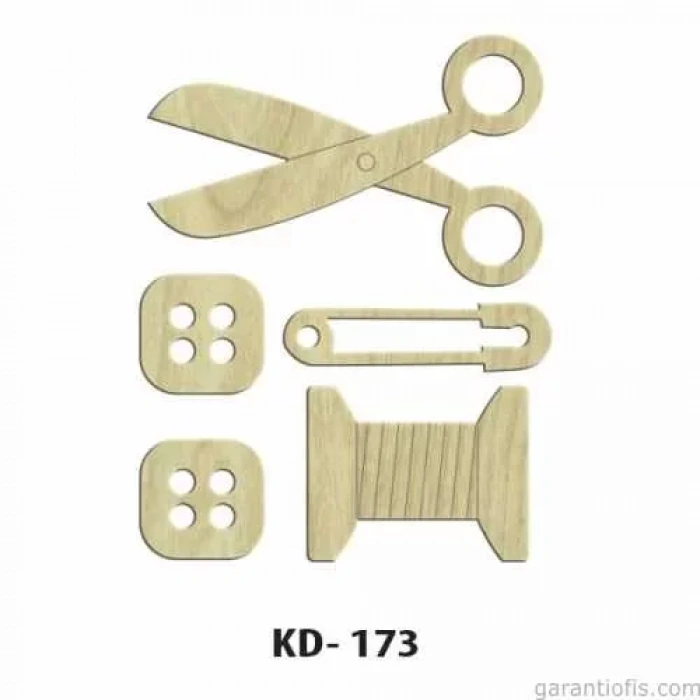 Hobi-art Kd 173 Terzi Seti Dekoratif Mini Ahşap Obje