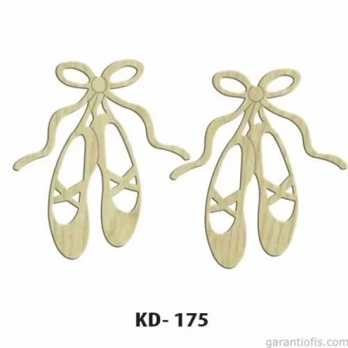 Hobi-art Kd 175 - Balerin Ayakkabısı Figürlü Dekoratif Mini Ahşap Obje