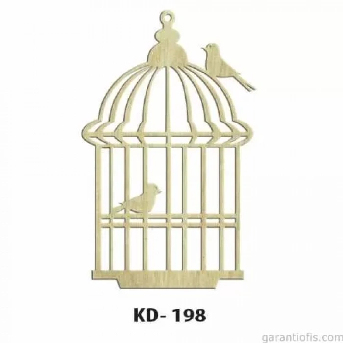 Hobi-art Kd 198 Kuş Kafesi Şeklinde Dekoratif Mini Ahşap Obje