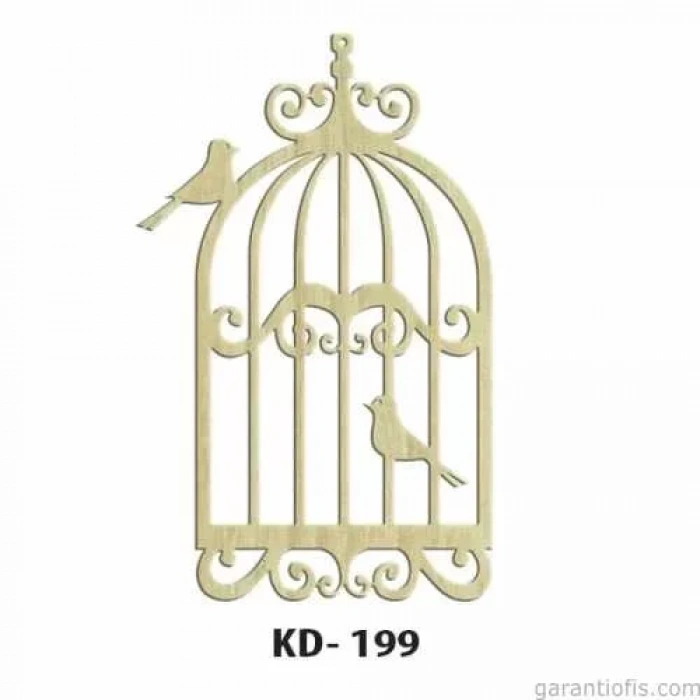 Hobi-art Kd 199 Kuş Kafesi Şeklinde Dekoratif Mini Ahşap Obje