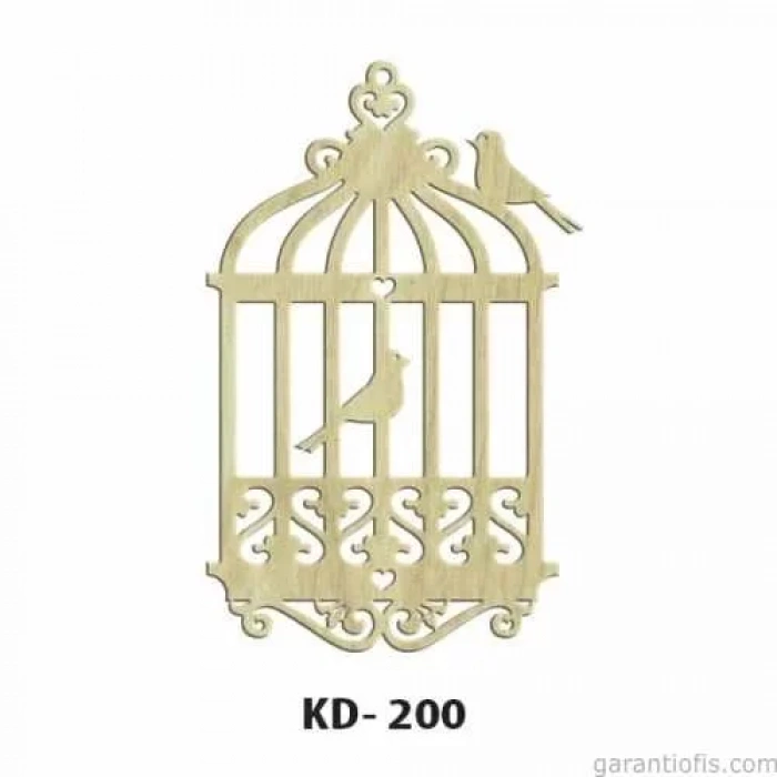 Hobi-art Kd 200 Kuş Kafesi Şeklinde Dekoratif Mini Ahşap Obje