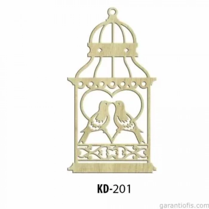 Hobi-art Kd 201 Kuş Kafesi Şeklinde Dekoratif Mini Ahşap Obje