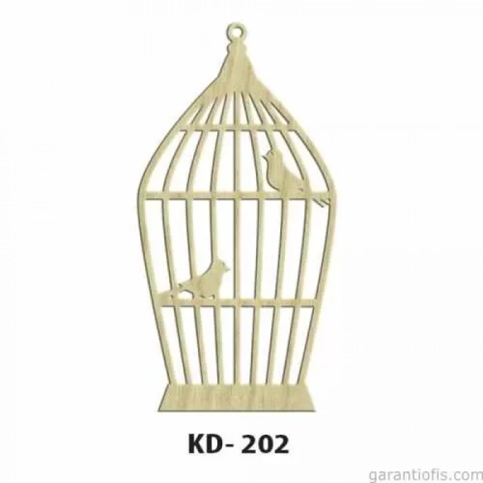 Hobi-art Kd 202 Kuş Kafesi Şeklinde Dekoratif Mini Ahşap Obje