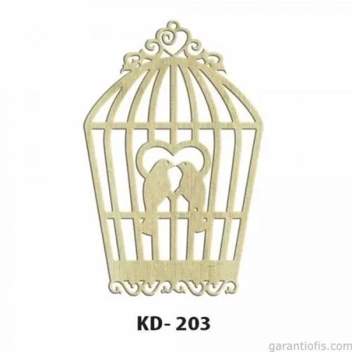 Hobi-art Kd 203 Kuş Kafesi Şeklinde Dekoratif Mini Ahşap Obje