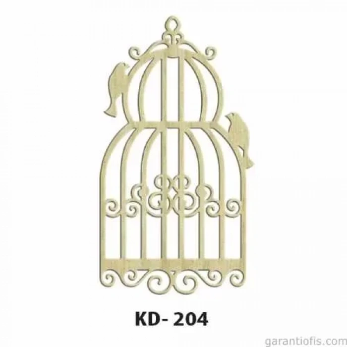 Hobi-art Kd 204 Kuş Kafesi Şeklinde Dekoratif Mini Ahşap Obje
