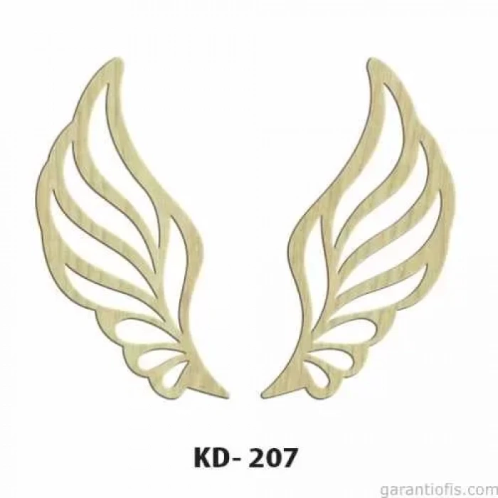 Hobi-art Kd 207 Kanat Şeklinde Dekoratif Mini Ahşap Obje