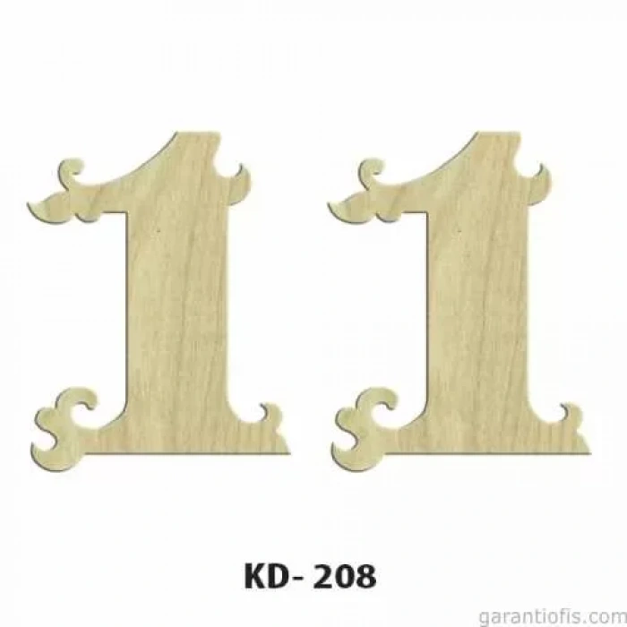 Hobi-art Kd 208 Dekoratif Mini Ahşap Rakamlar (1 Rakamı)