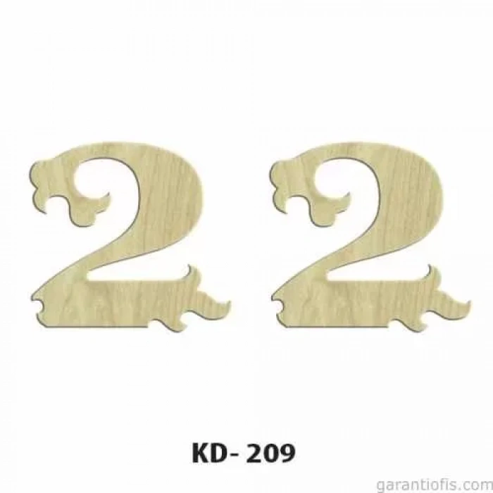 Hobi-art Kd 209 Dekoratif Mini Ahşap Rakamlar (2 Rakamı)