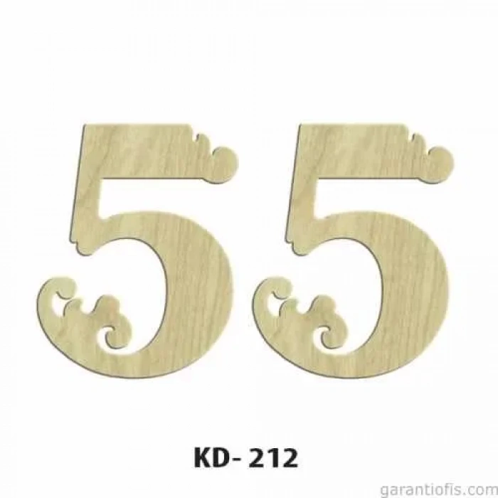 Hobi-art Kd 212 Dekoratif Mini Ahşap Rakamlar (5 Rakamı)