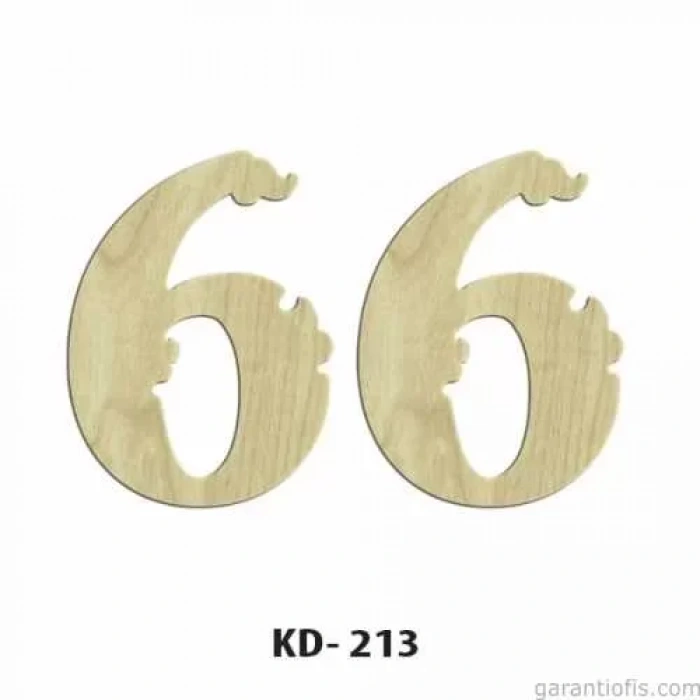 Hobi-art Kd 213 Dekoratif Mini Ahşap Rakamlar (6 Rakamı)