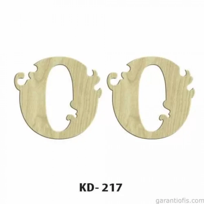 Hobi-art Kd 217 Dekoratif Mini Ahşap Rakamlar (0 Rakamı)