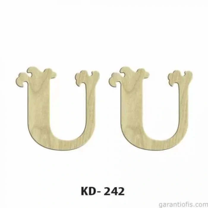 Hobi-art Kd 242 Dekoratif Mini Ahşap Harfler (u Harfi)