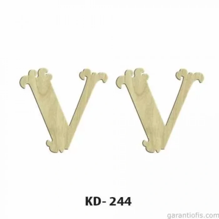 Hobi-art Kd 244 Dekoratif Mini Ahşap Harfler (v Harfi)