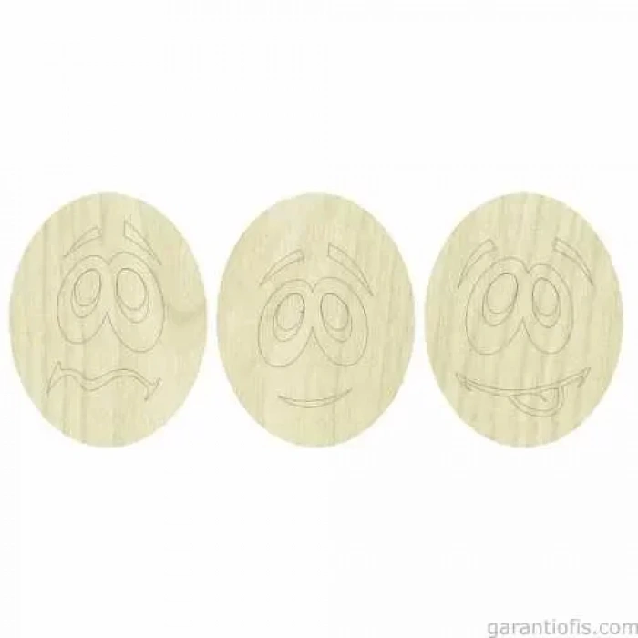 Hobi-art Kd 256 Yüz Figürlü Mini Ahşap Obje