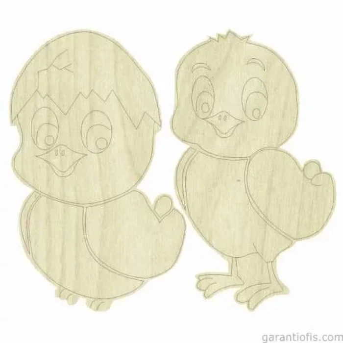 Hobi-art Kd 258 Civciv Figürlü Mini Ahşap Obje