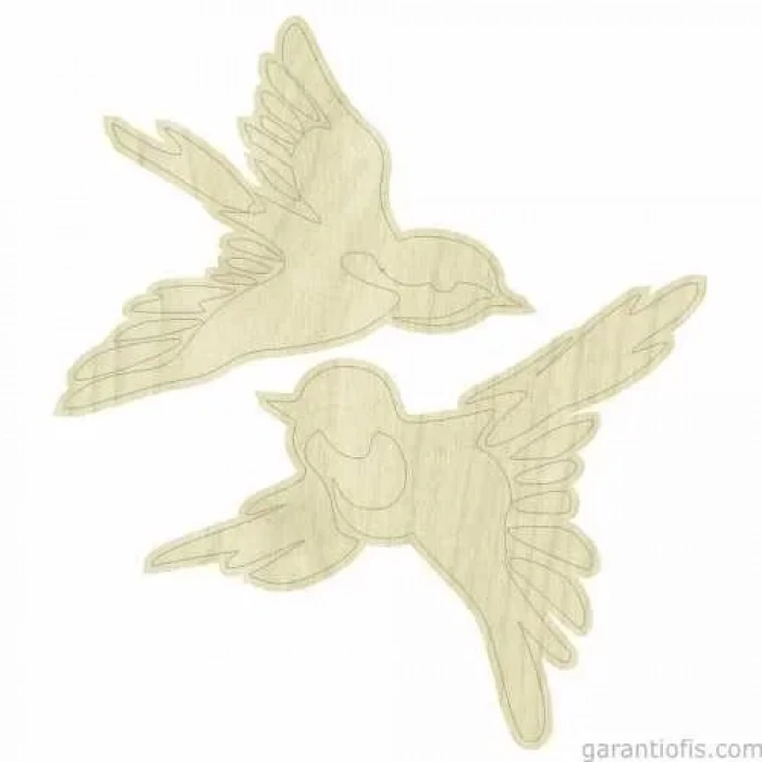 Hobi-art Kd 260 Uçan Kuş Figürlü Mini Ahşap Obje