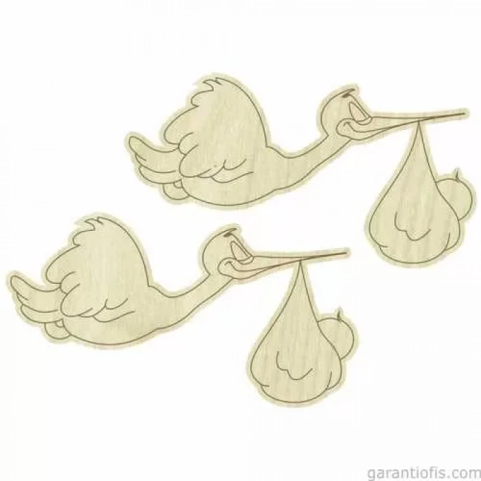 Hobi-art Kd 261 Leylek Figürlü Mini Ahşap Obje