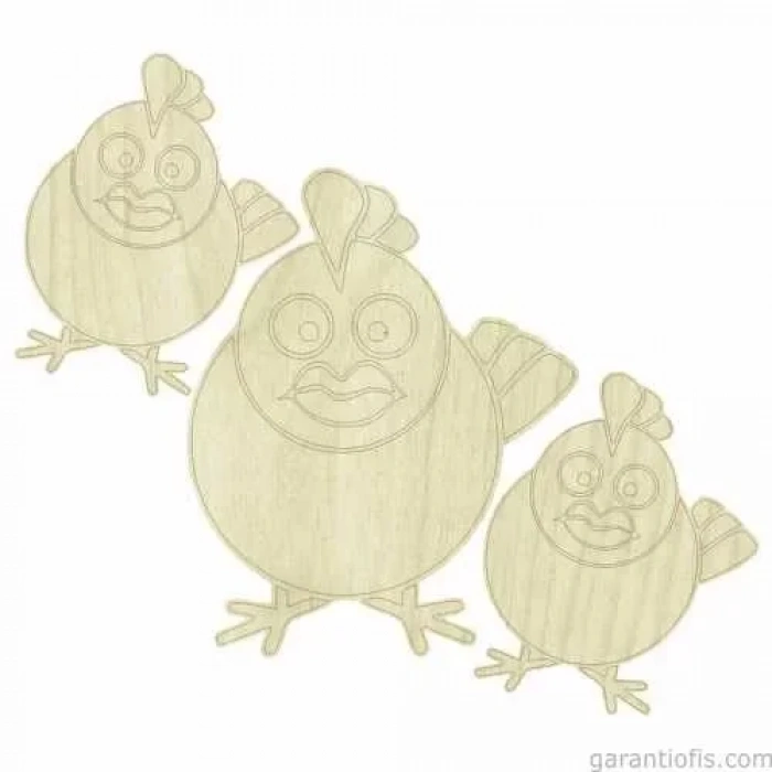 Hobi-art Kd 263 Tavuk Figürlü Mini Ahşap Obje