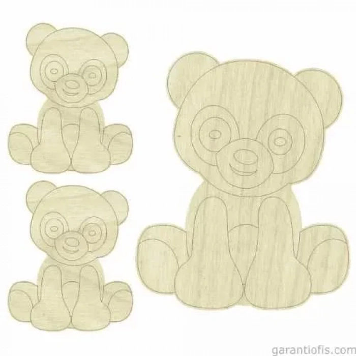 Hobi-art Kd 267 Ayıcık Figürlü Mini Ahşap Obje