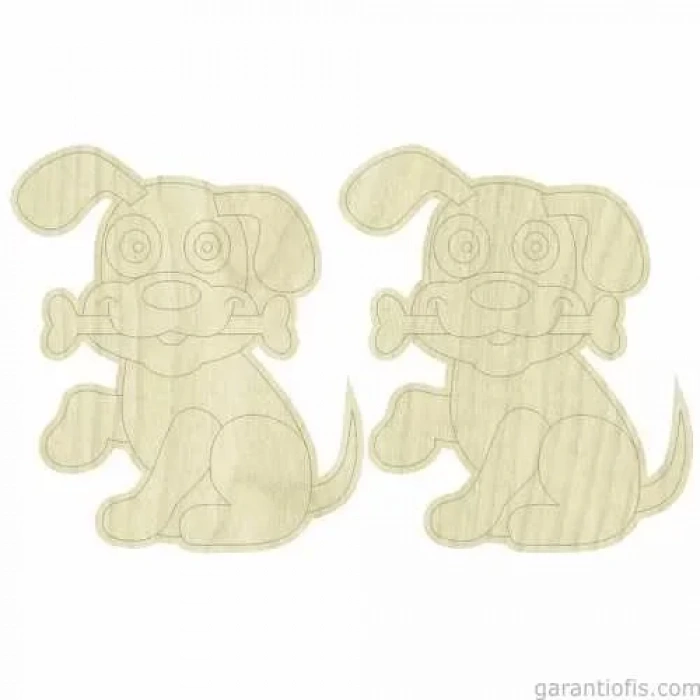 Hobi-art Kd 269 Köpek Figürlü Mini Ahşap Obje