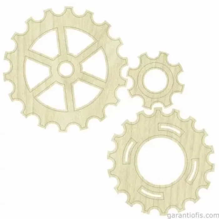 Hobi-art Kd 278 Dişli Çark Figürlü Mini Ahşap Obje