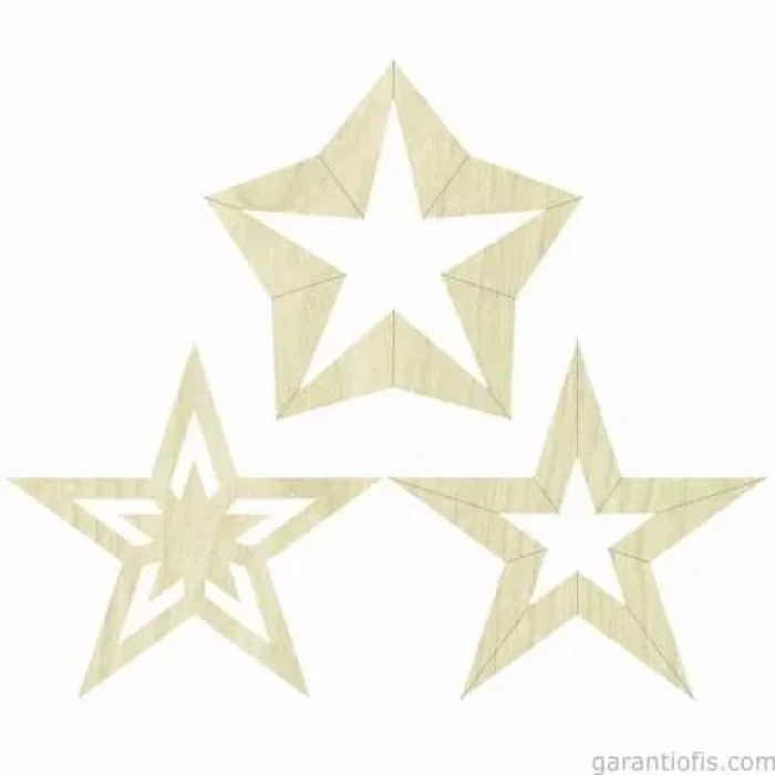 Hobi-art Kd 279 Yıldız Figürlü Mini Ahşap Obje