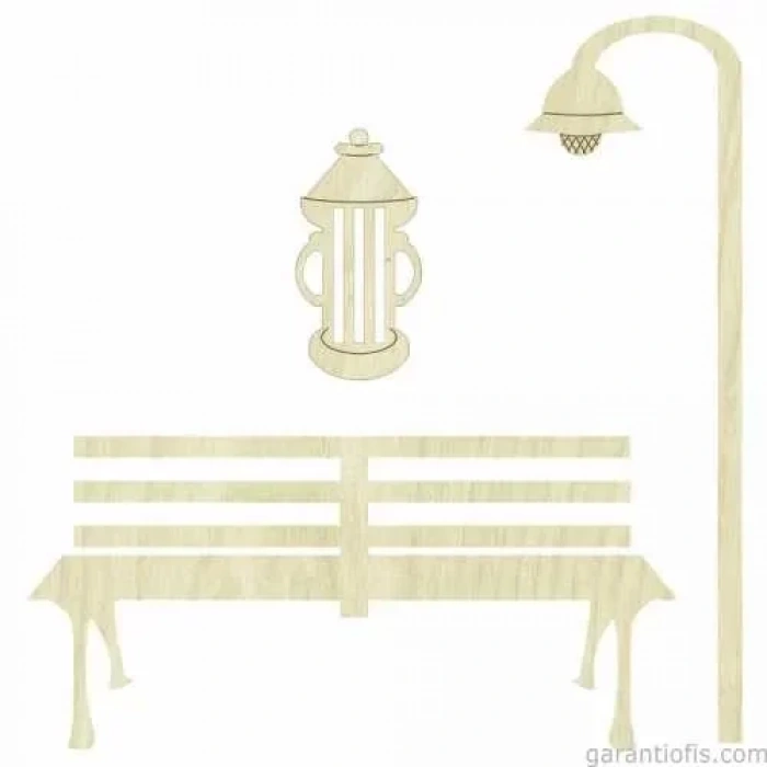 Hobi-art Kd 285 Bank Figürlü Mini Ahşap Obje