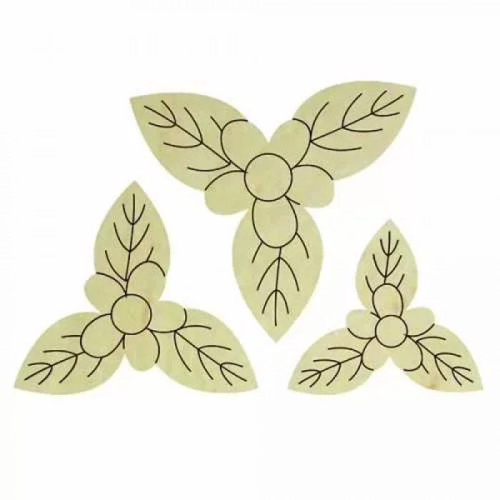 Hobi-art Kd 304 Çiçek Figürlü Mini Ahşap Obje