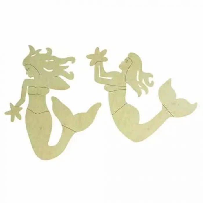 Hobi-art Kd 309 Deniz Kızı Figürlü Mini Ahşap Obje