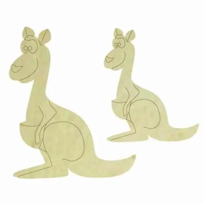 Hobi-art Kd 312 Kanguru Figürlü Mini Ahşap Obje