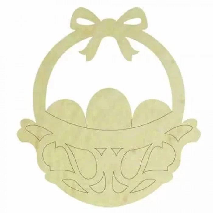 Hobi-Art KD 314 Sepet ve Yumurta Figürlü Mini Ahşap Obje