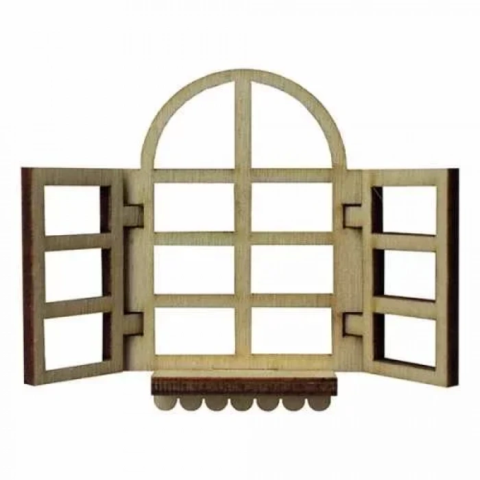 Hobi-art Kd 321 Pencere Figürlü Mini Ahşap Obje