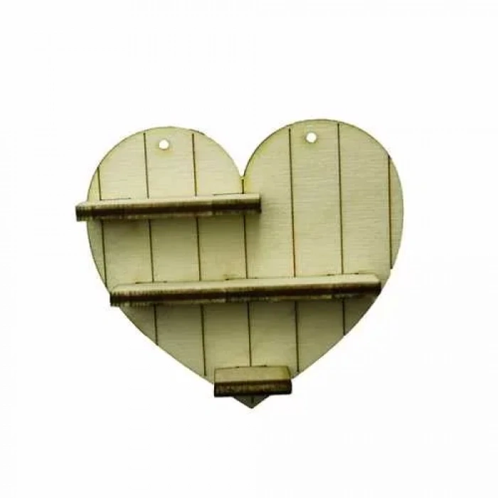 Hobi-art Kd 341 Kalp Figürlü Mini Ahşap Obje